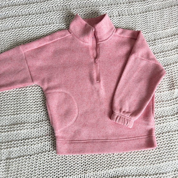 Old Navy Cozy Pink Kids Half-Zip Sweatshirt Size Small (6/7) - Picture 3 of 6